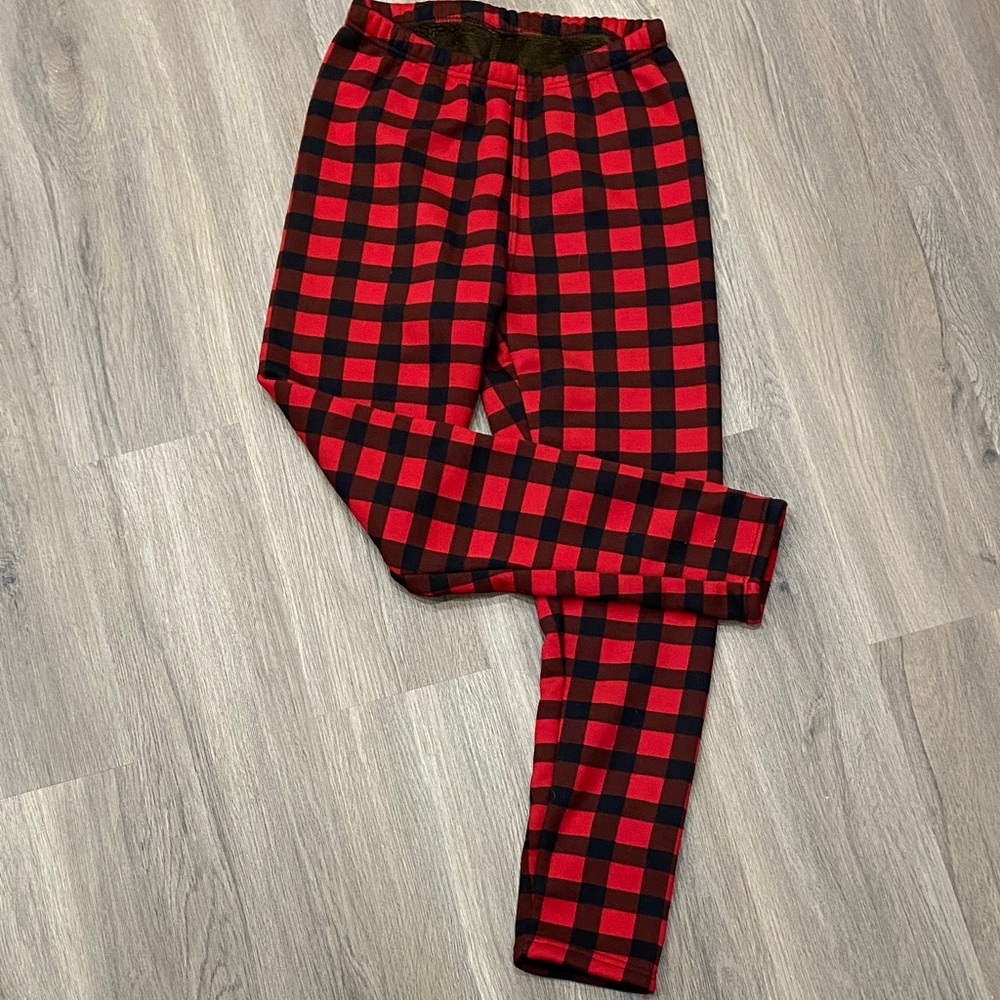 Red and Black Checkered Leggings